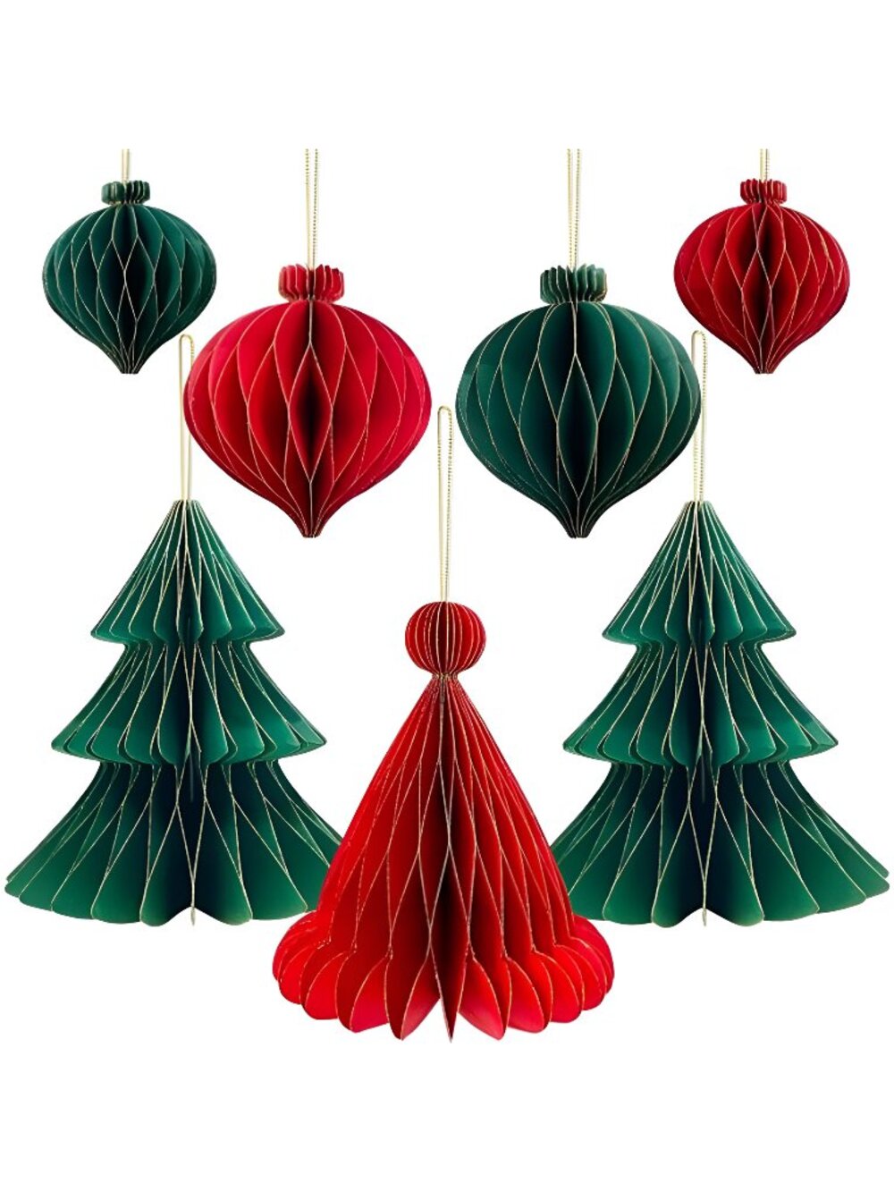 Reusable Vintage Christmas Decorations - Paper Christmas Ornaments